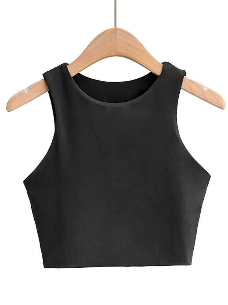 2023 Summer Slim O-Neck Sleeveless Tank Top - 6 Colors, Good Quality for Women