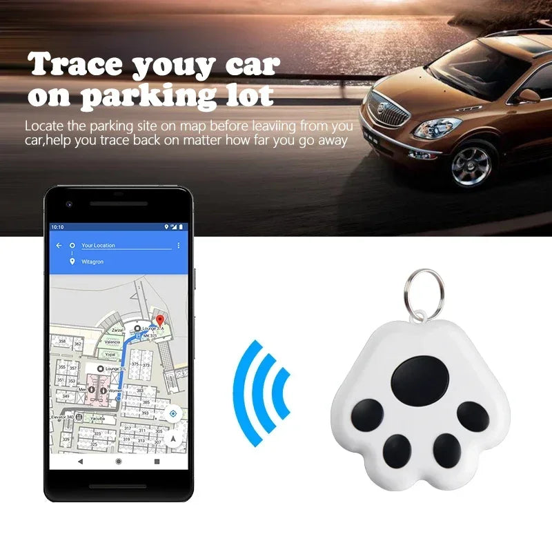 Dog Paw Mini GPS Tracker – Smart Anti-Lost Pet Locator for Dogs & Cats