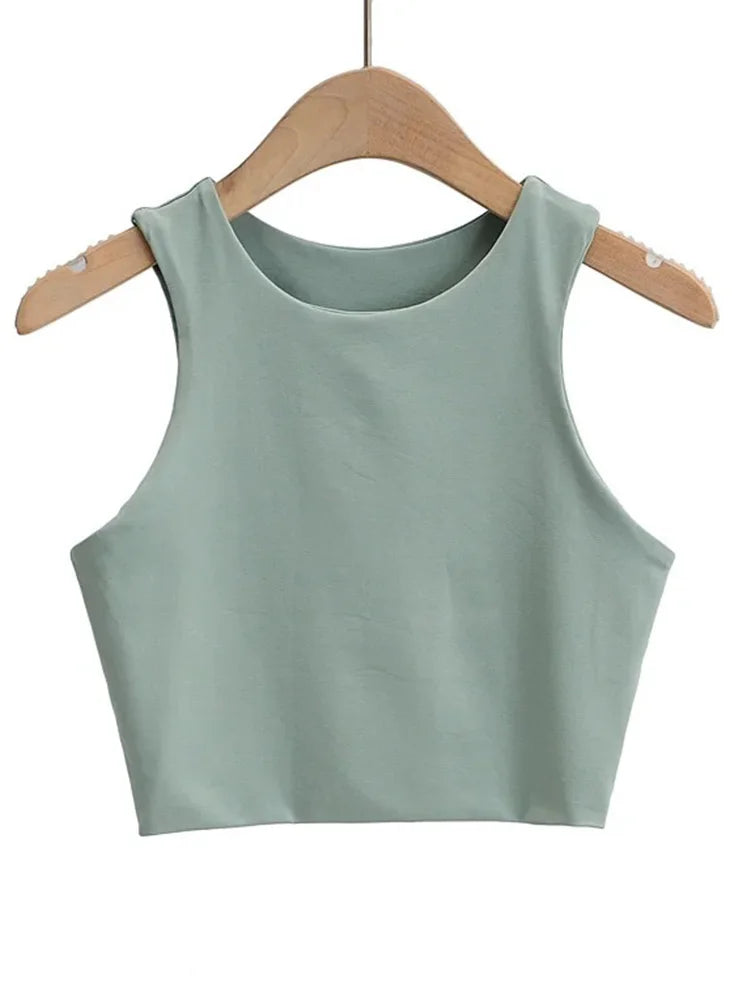 2023 Summer Slim O-Neck Sleeveless Tank Top - 6 Colors, Good Quality for Women