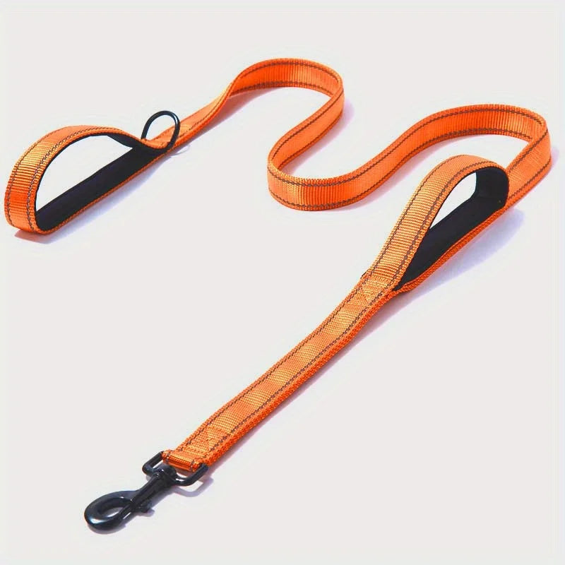 Double Handle Outdoor Travel Dog Leash - Heavy Duty Training Lead