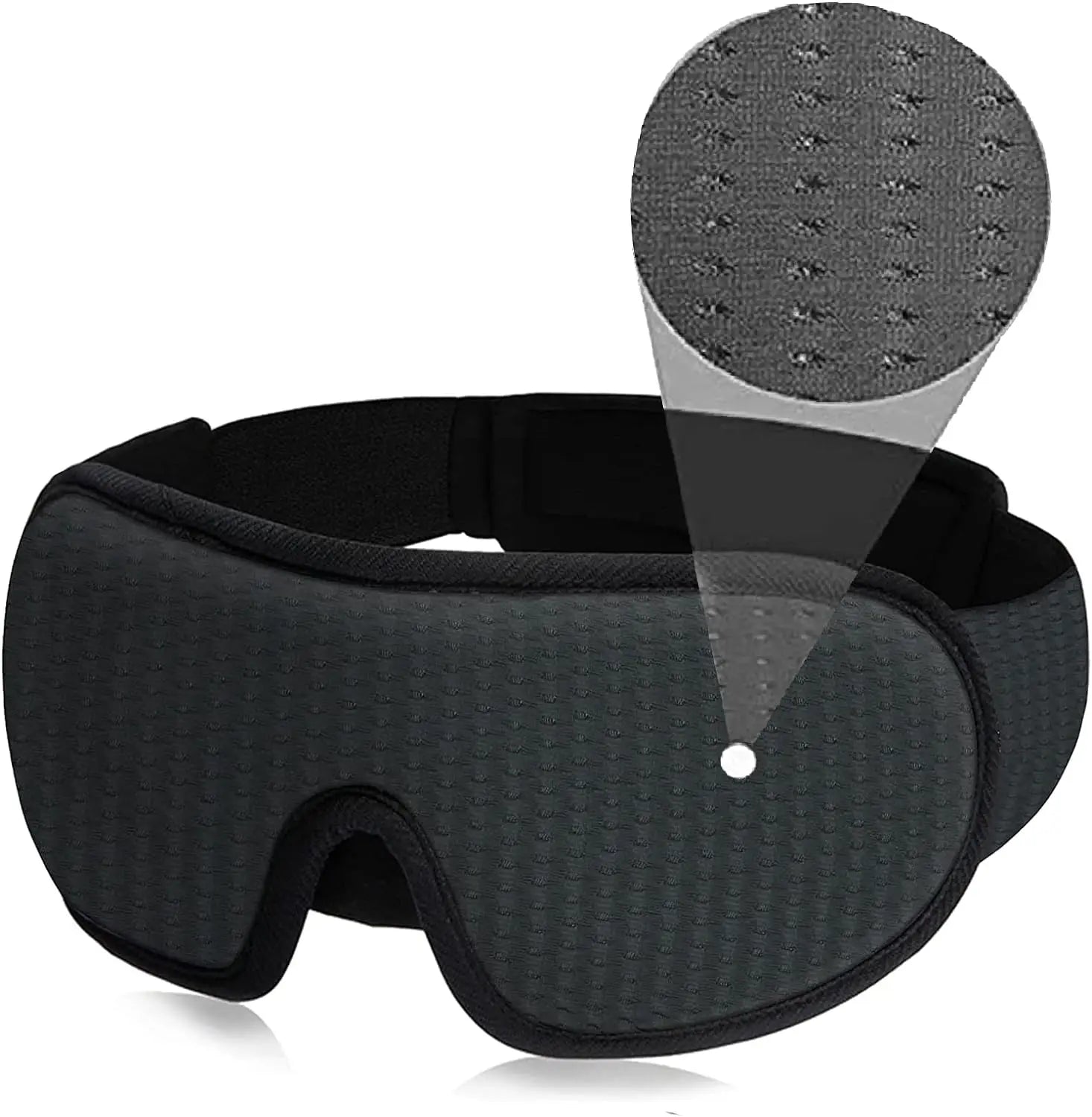 3D Padded Sleep Mask – Light Blocking Soft Eye Mask & Blindfold for Rest - PULSE MART