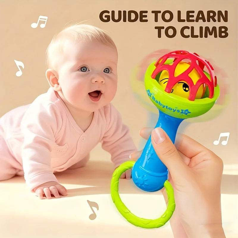 Baby Rattles Toys 0 -12 Months Newborn Sensory Grasp Toys Hand Bell Activity Game Cute Animal Rattles for Infants Games Gifts - PULSE MART