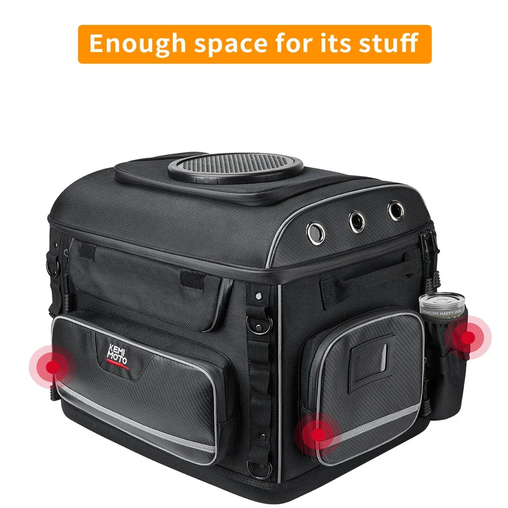 Motorcycle Pet Carrier Bag – Dog & Cat Carrier for Harley Touring, Street Glide, Road King & Trike Models