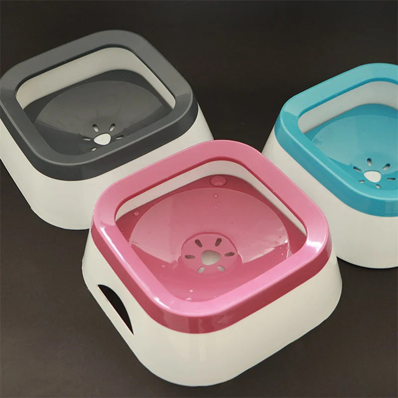 Anti-Splash Floating Dog Water Bowl - 1L No-Spill Large Capacity Drinker