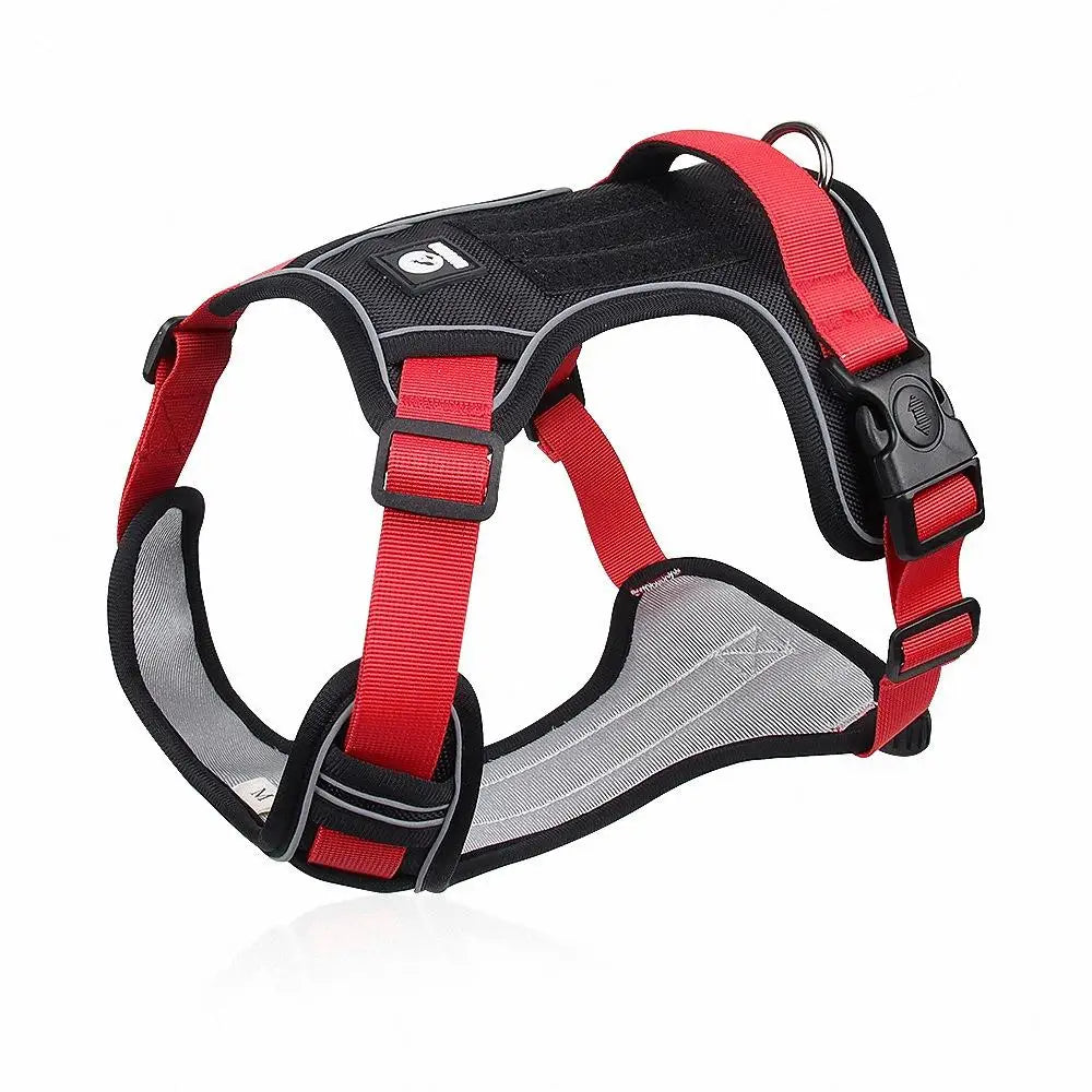 Heavy-Duty Oxford Dog Harness: Reflective Training Vest for Medium & Large Breeds