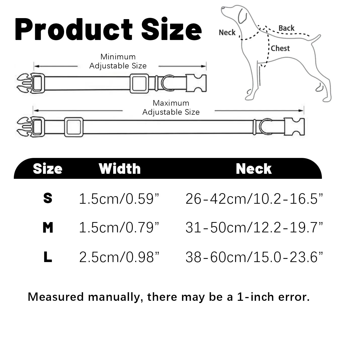 Anti-Lost Reflective Dog Collar - Outdoor Heavy Duty Pet Neckband