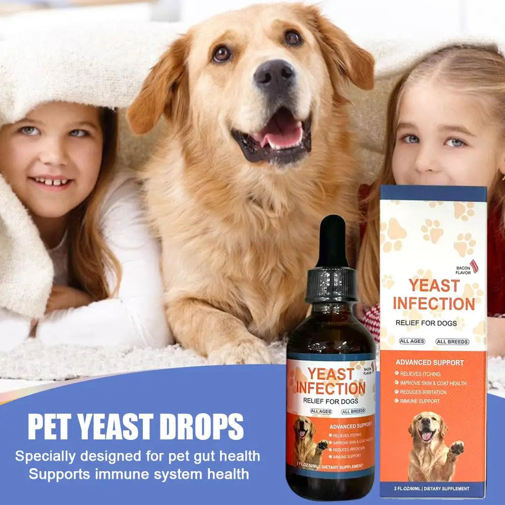 60ML Herbal Pet Skin & Coat Drops – Gentle Care Supplement for Dogs