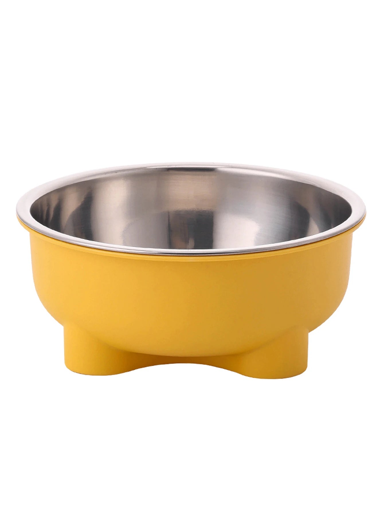 1PC Four-Legged Solid Color Stainless Steel Pet Dog Bowl And Cat Bowl For Indoor And Outdoor Use