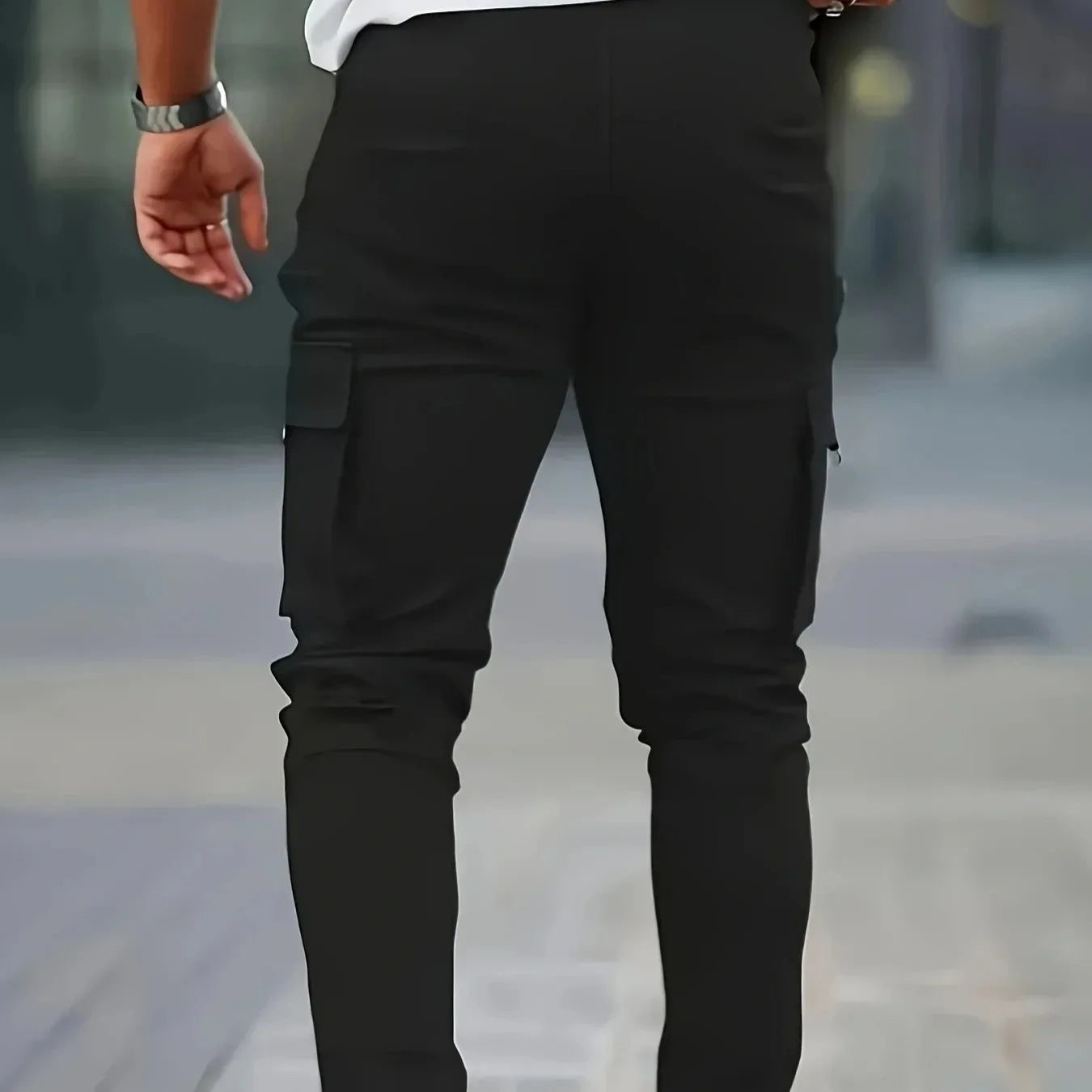 Men's Pants American Style Loose Straight Leg Workwear Multi-Pocket Casual Trousers Versatile