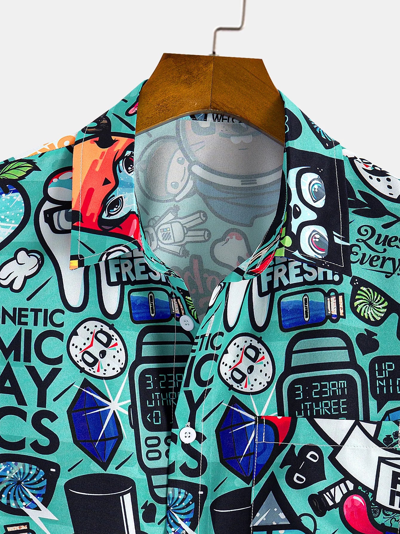 Men's Short-Sleeved Herringbone Shirt