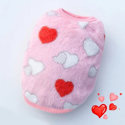 Cute Flannel Dog Winter Vest - Soft Puppy Puffer Jacket for Small Dogs & Cats