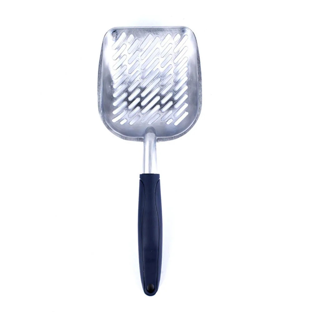 Heavy-Duty Metal Cat Litter Scoop – Deep Aluminum Litter Sifter with Ergonomic Handle