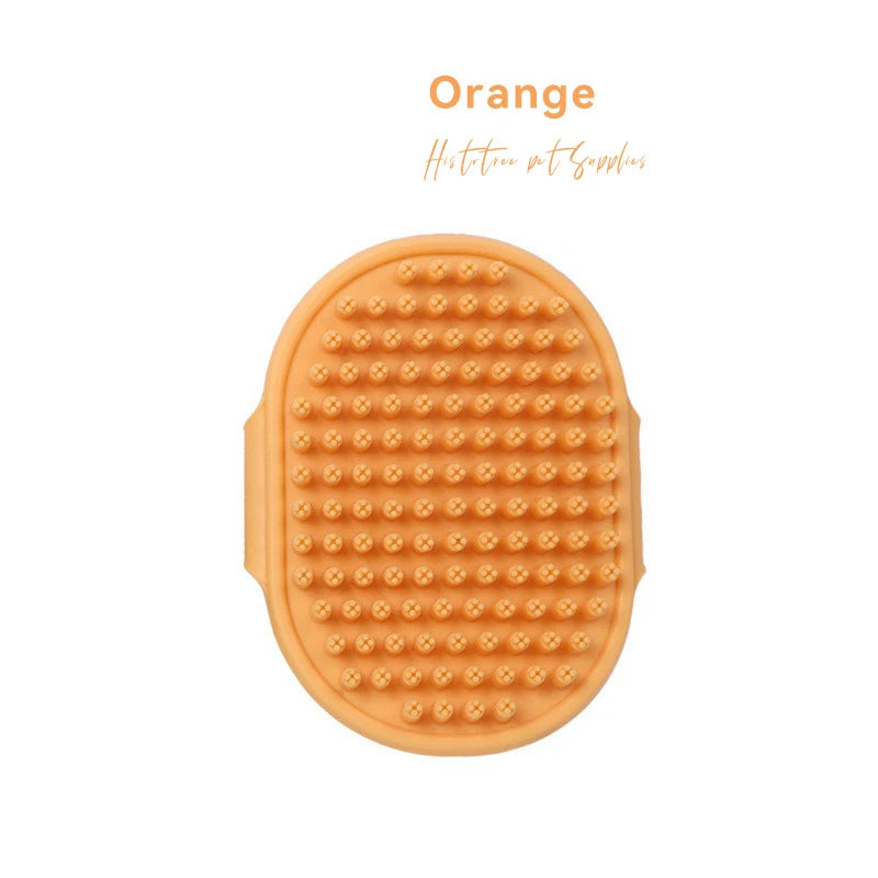 Sensitive Skin Pet Massage Brush - Soothing Rubber Bristle Grooming Comb