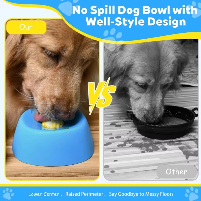 Liquid Slow Feeder Dog Bowl - Ball-Shaped Bone Soup Licking Dish