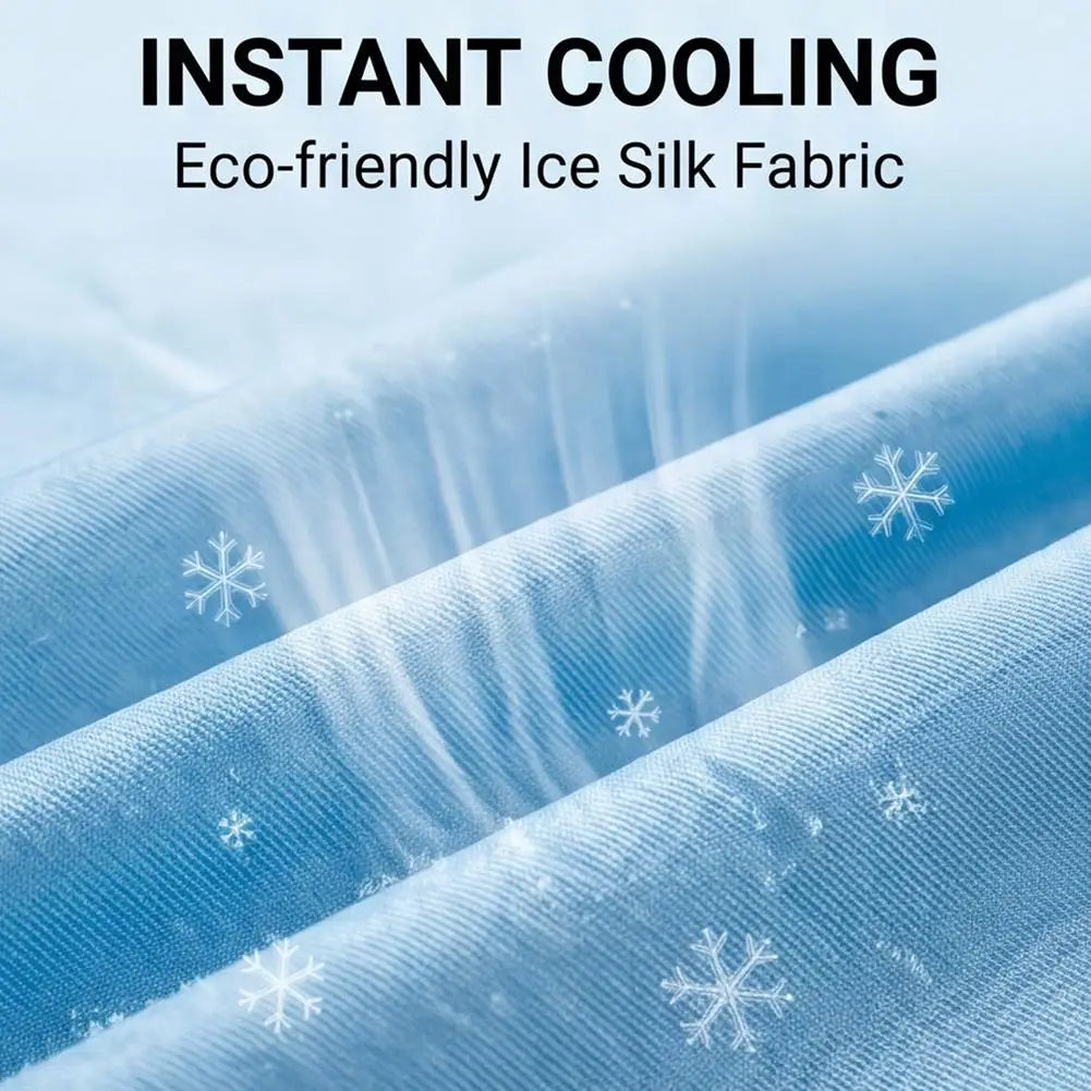 Self-Cooling Dog Mat for Large Dogs, Washable Breathable Ice Silk Bed