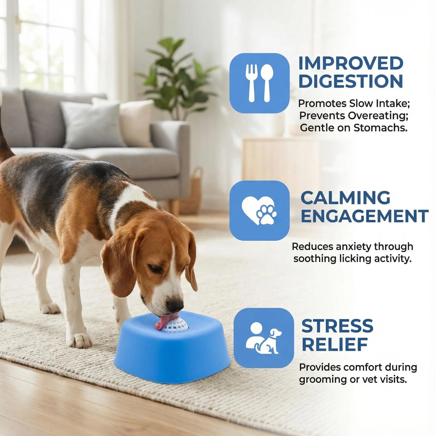 Rolling Ball Liquid Slow Feeder Dog Bowl - Interactive Anti-Slip Lick Toy