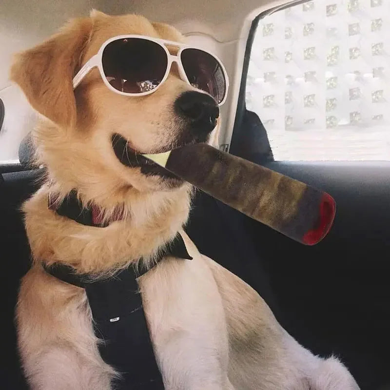 Funny Cigar Plush Dog Toy - Interactive Squeaky Birthday Gift