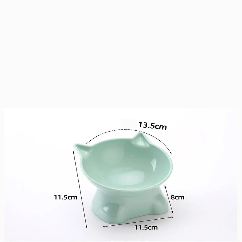 Elevated Tilted Cat Bowl – Cute High-Legged Cat Food & Water Bowl for Cats & Small Dogs