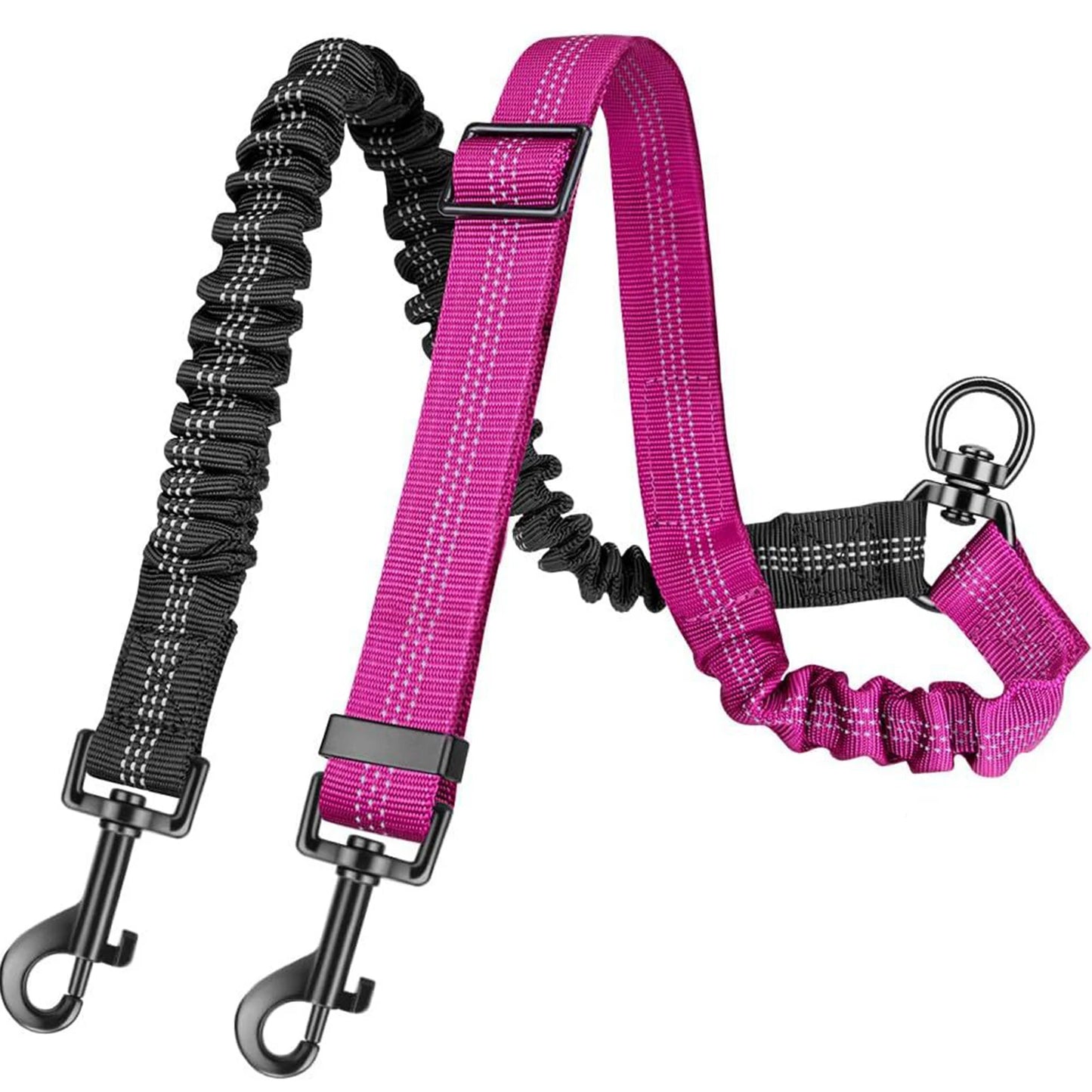 1.6ft Dual Dog Leash Extension - Shock Absorbing Bungee Coupler
