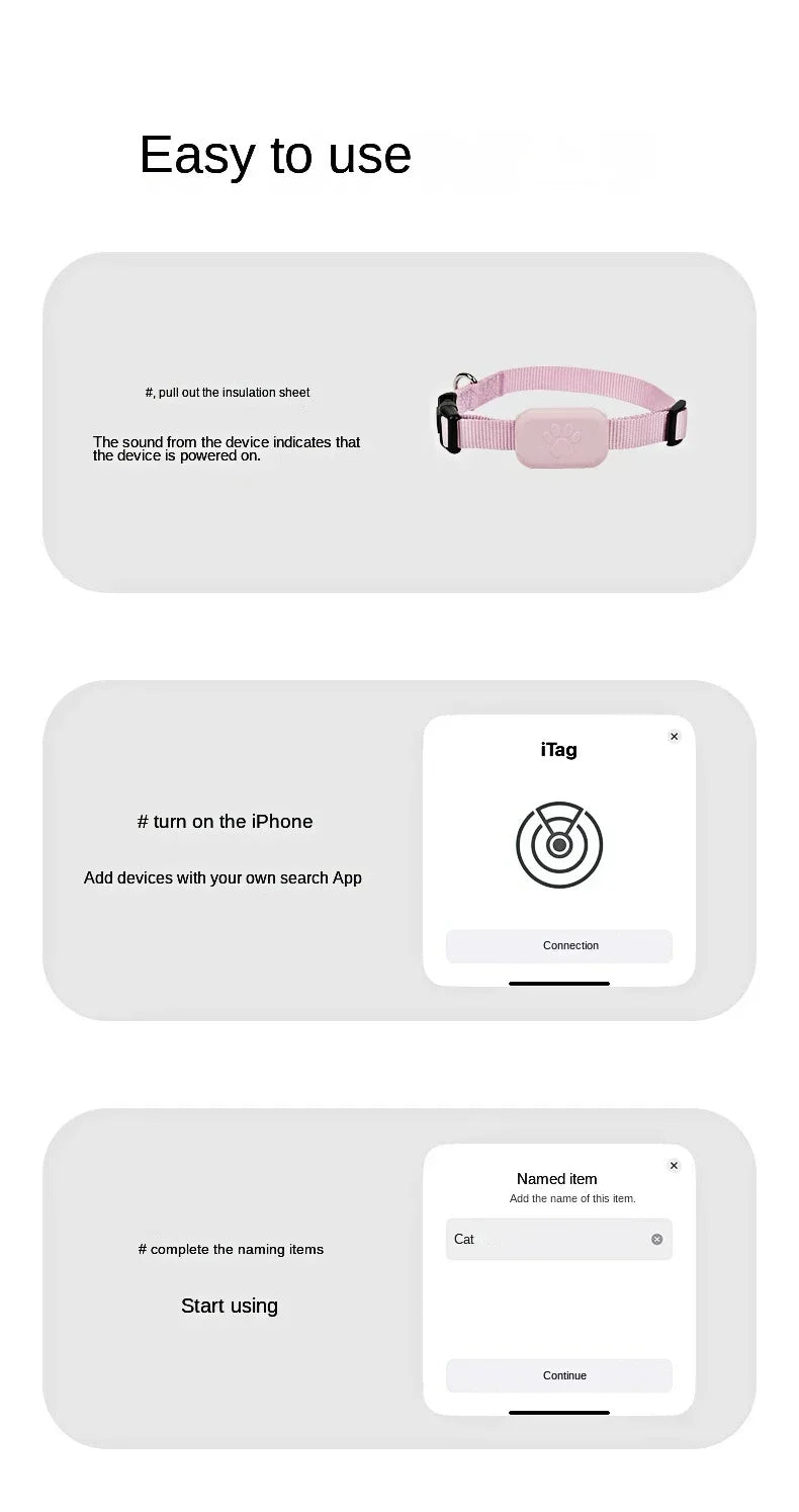 Waterproof Mini GPS Pet Tracker – Real-Time Dog & Cat Anti-Lost Locator with Movement Alerts