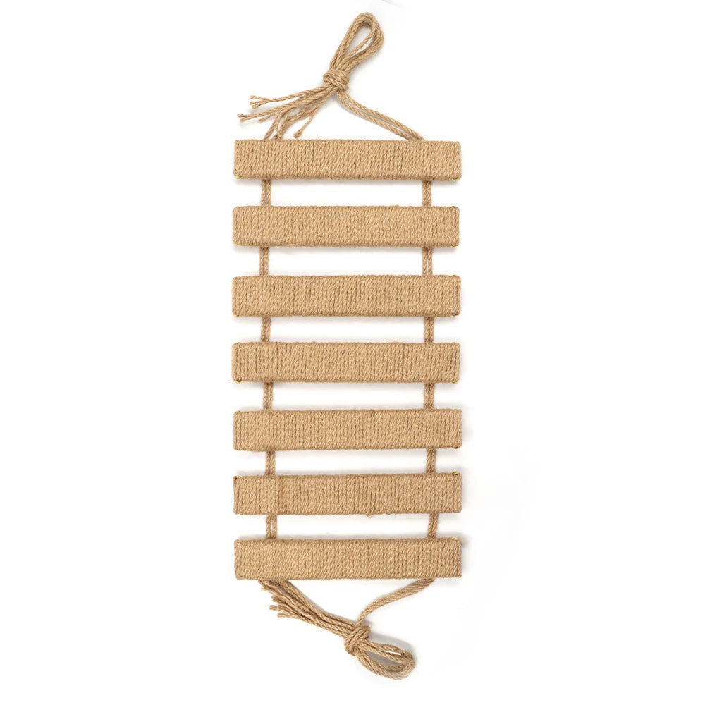 Wooden Cat Cage Climbing Frame - Sisal Rope Ladder & Tree Tower Bridge