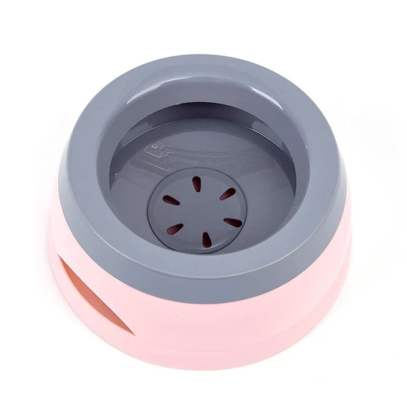 No-Wet Mouth Floating Dog Water Bowl - Anti-Spill Portable Pet Drinker