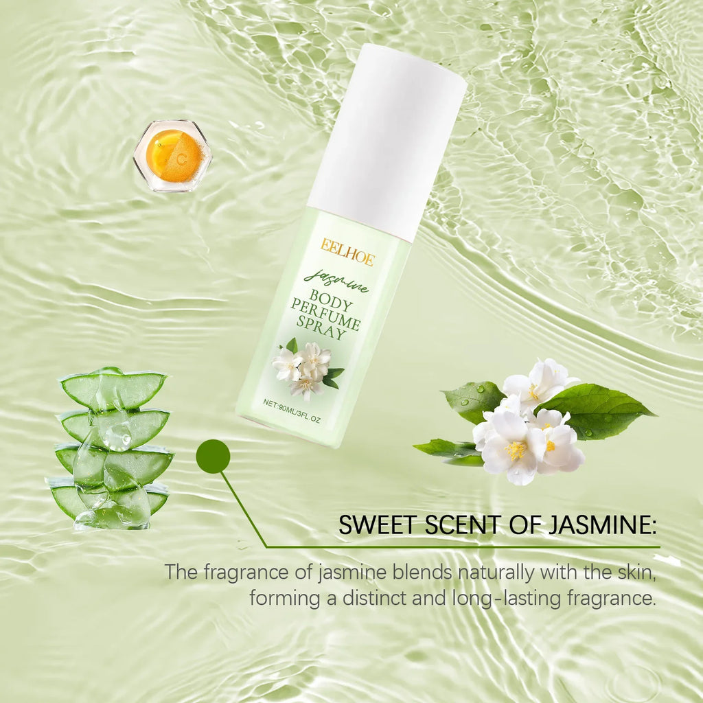 Jasmine Body Perfume Spray Body Mists Light Fragrance Long Lasting Scent Glamour Portable Perfume
