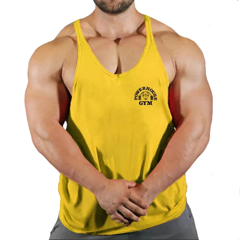 Men’s Gym Tank Top – Bodybuilding Fitness Vest, Sleeveless Stringer Singlet