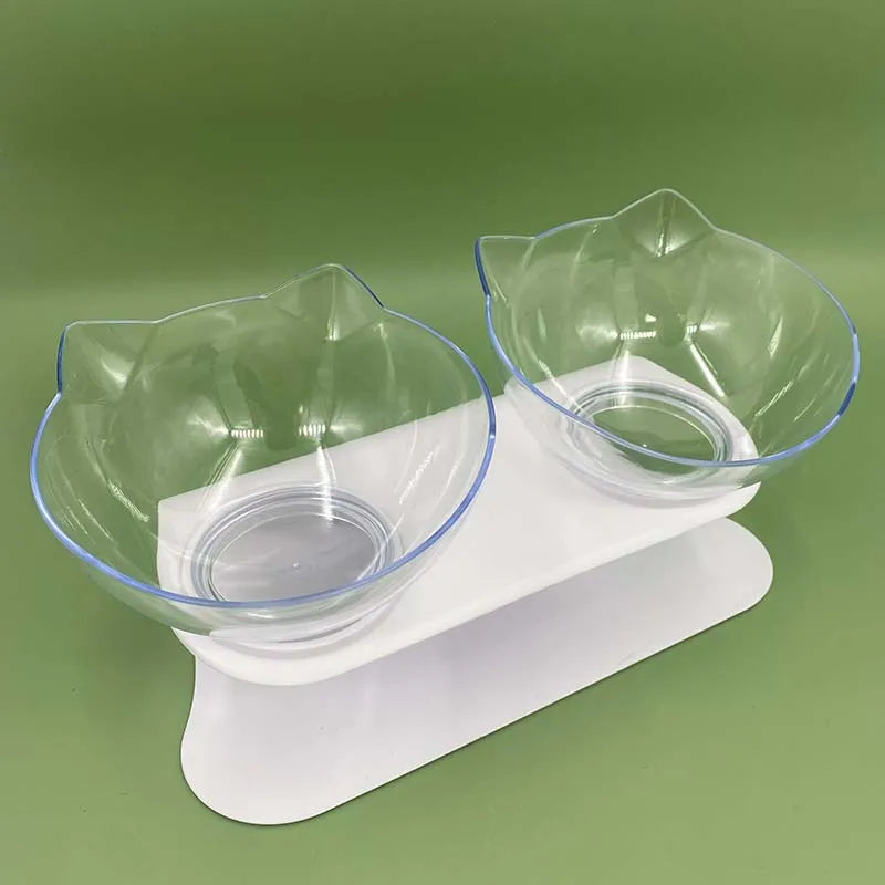 Elevated Tilted Cat Bowl – Anti-Vomiting Orthopedic Food & Water Bowl for Cats, Puppies & Rabbits