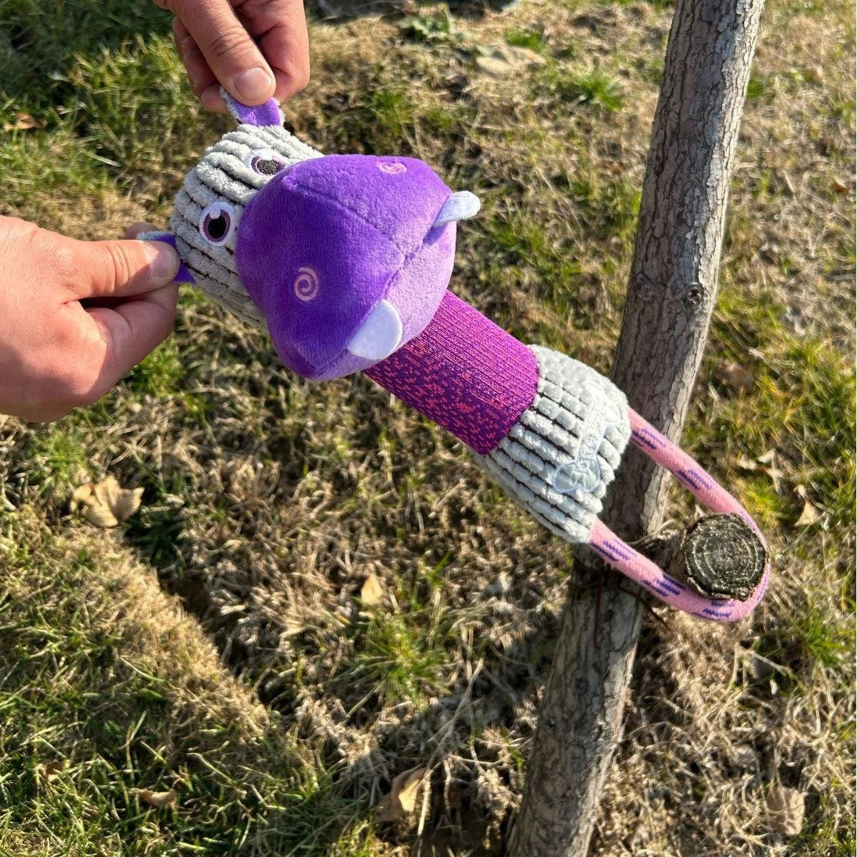 Corduroy Squeaky Dog Toy - Bite-Resistant Animal-Shaped Training Lead