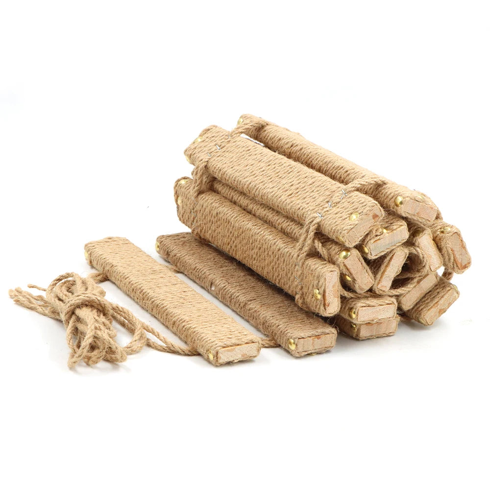 Wooden Cat Cage Climbing Frame - Sisal Rope Ladder & Tree Tower Bridge