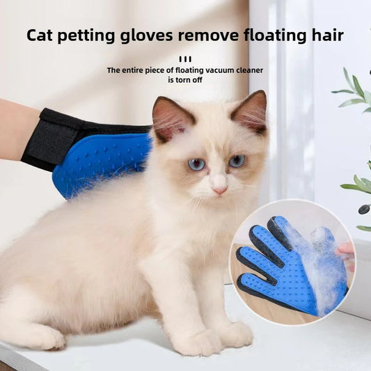 Cat Grooming Glove – Pet Hair Removal & Massage Brush for Cats and Dogs
