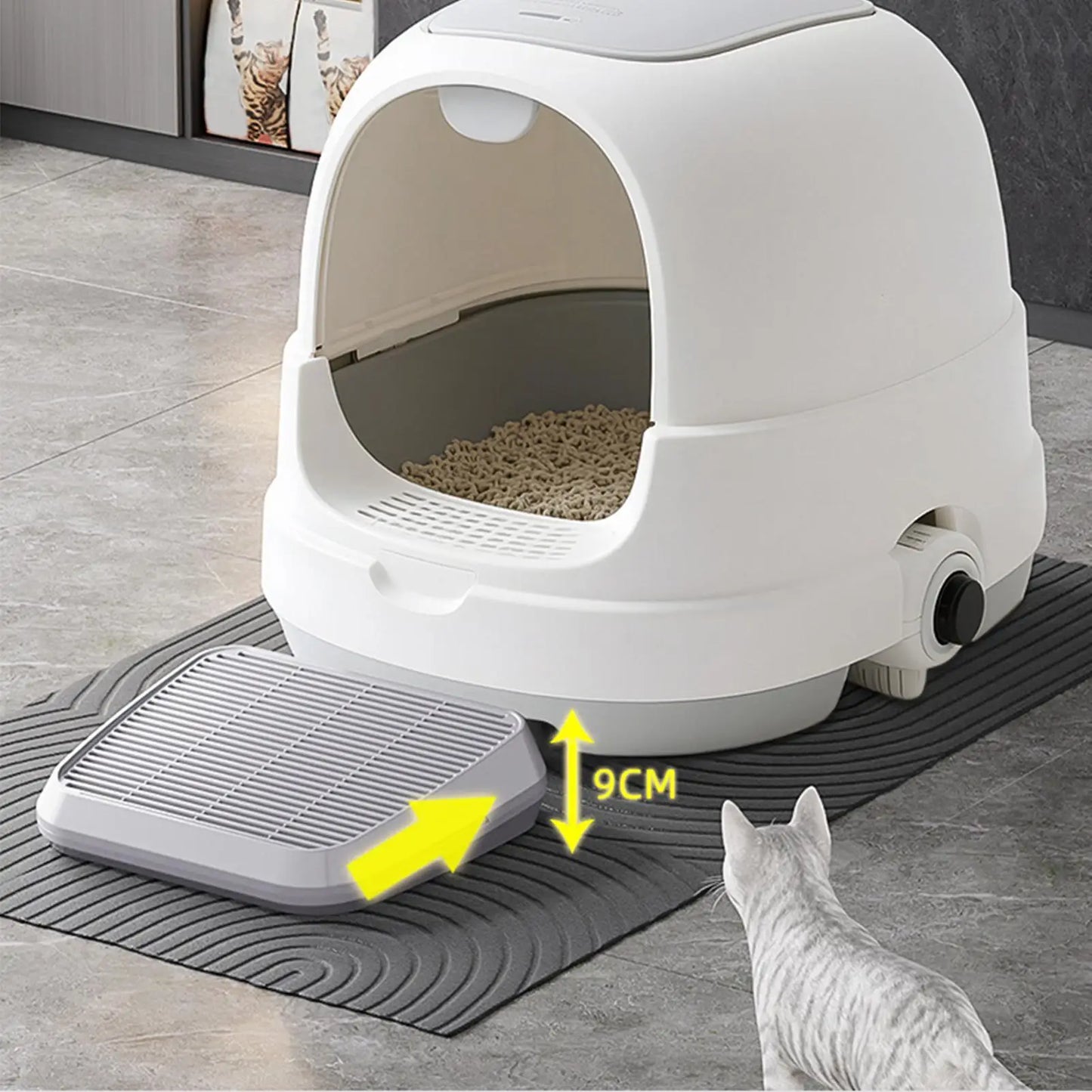 Double-Layer Cat Litter Mat – Non-Slip Litter Catcher & Trapper with Easy-Clean Honeycomb Design