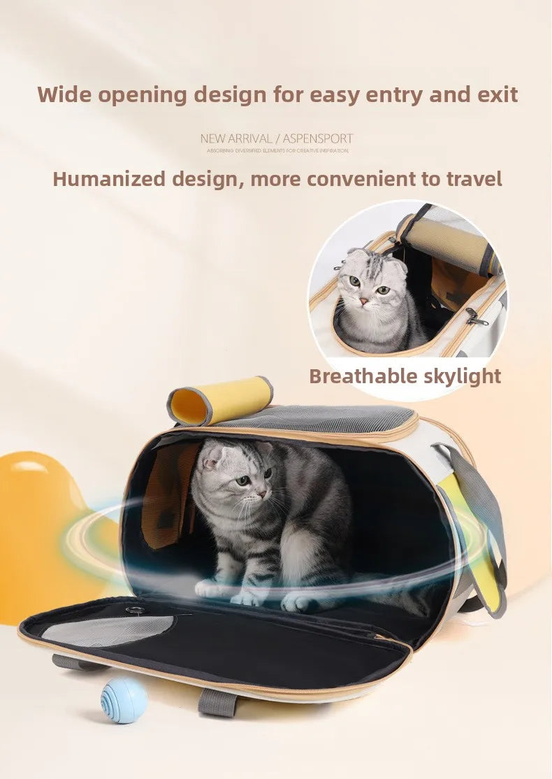 Portable Pet Carrier Bag for Cats & Small Dogs – Lightweight Travel Carrier for Outdoor Adventures
