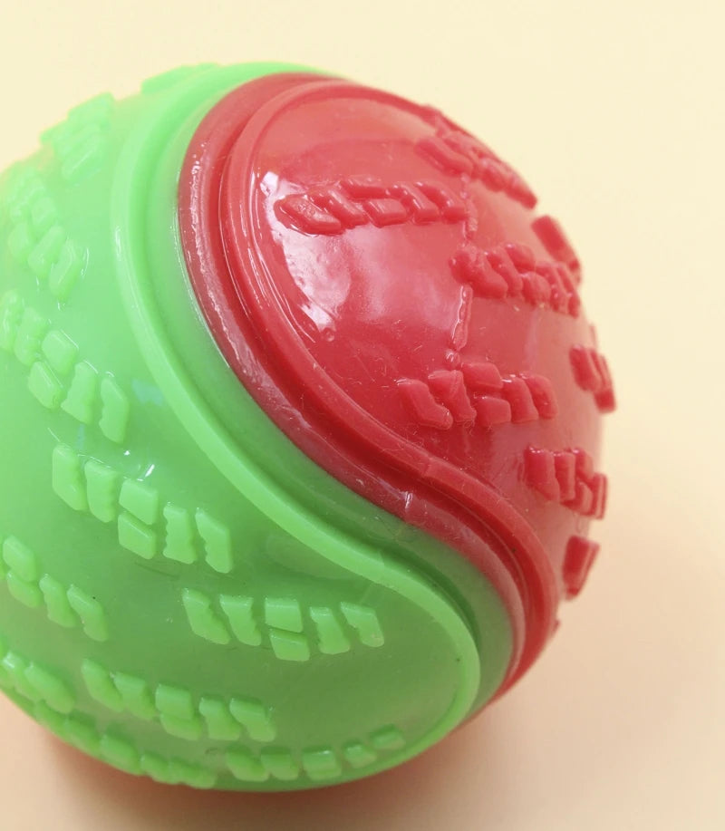 Interactive Squeaky Dog Ball - Soft TPR Teeth Cleaning Toy