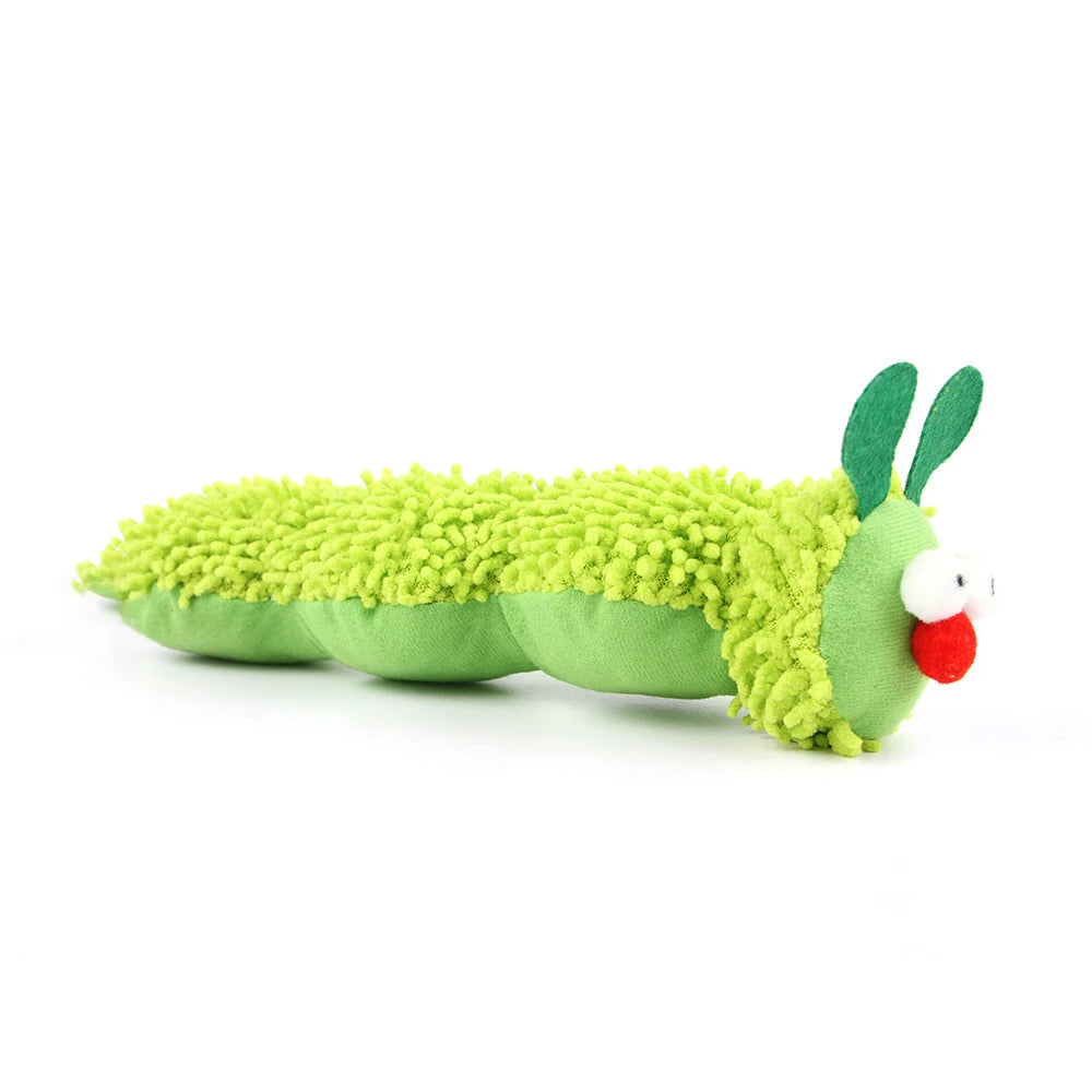 Caterpillar Catnip & Silvervine Cat Chew Toy – Interactive Molar Teeth Cleaning Toy for Cats & Kittens