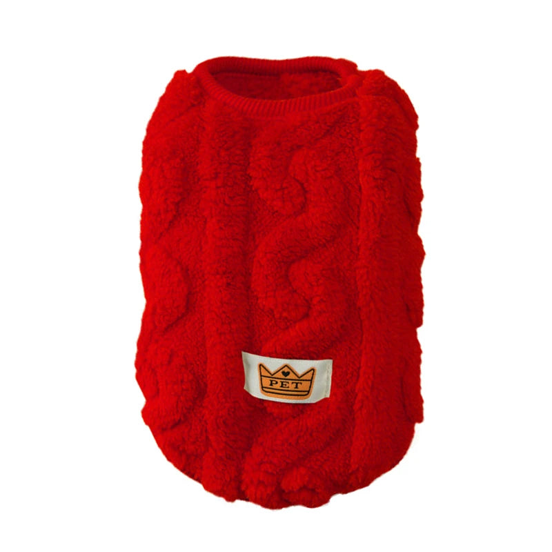 Cute Fleece Cat Sweater – Warm Autumn & Winter Pullover for Cats, Kittens & Small Dogs