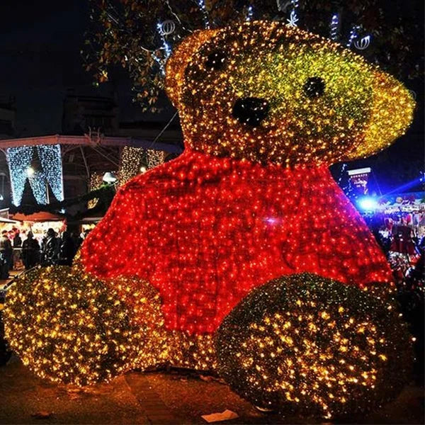 Christmas Holiday Commercial Street Decoration Popular 3D LED Christmas Teddy Bear Lights
