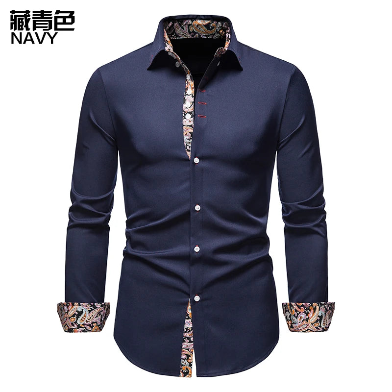 Men’s White Collared Shirt – Long Sleeve Casual &amp; Formal Polo Style