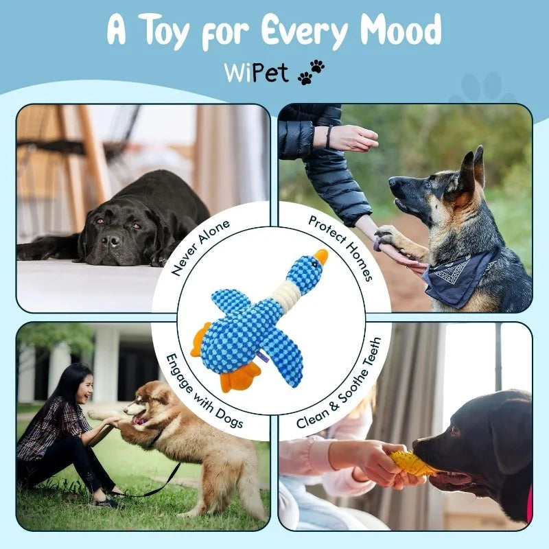 Interactive Plush Squeak Doll - Tough Toy for Cats & Dogs