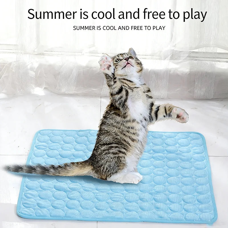 Summer Ice Silk Pet Cooling Mat Waterproof Dog Cat Sleeping Pad