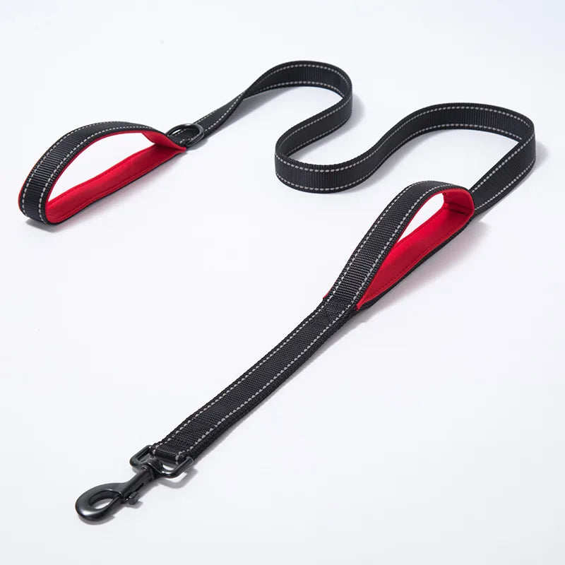 Double Handle Outdoor Travel Dog Leash - Heavy Duty Training Lead