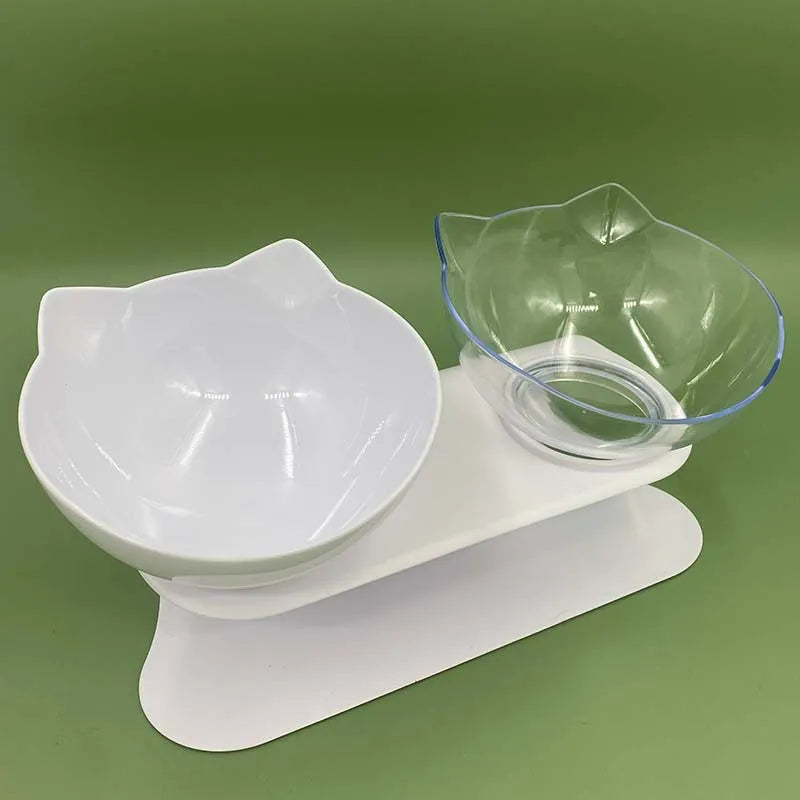 Elevated Tilted Cat Bowl – Anti-Vomiting Orthopedic Food & Water Bowl for Cats, Puppies & Rabbits