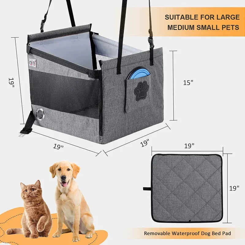 Car Pet Seat Carrier – Safe & Portable Travel Basket for Dogs & Puppies
