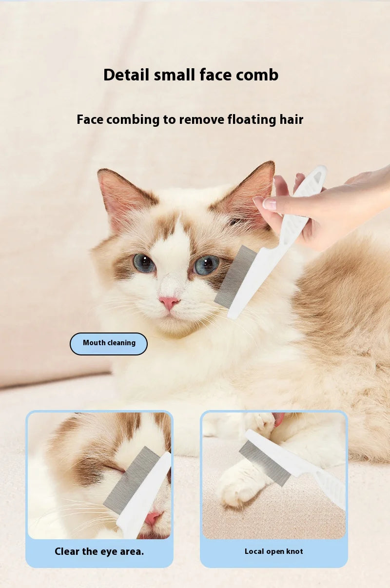3-Piece Cat Grooming Kit – Cat Nail Clippers, Grooming Brush & Flea Comb Set