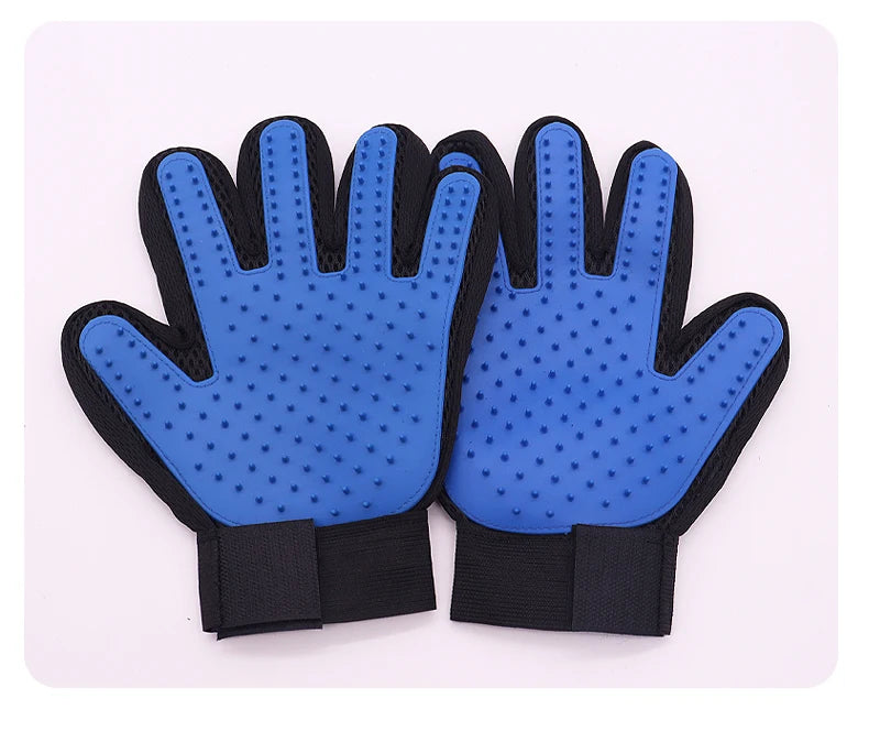 Pet Grooming Glove – Cat & Dog Deshedding Brush for Hair Removal, Bathing & Massage
