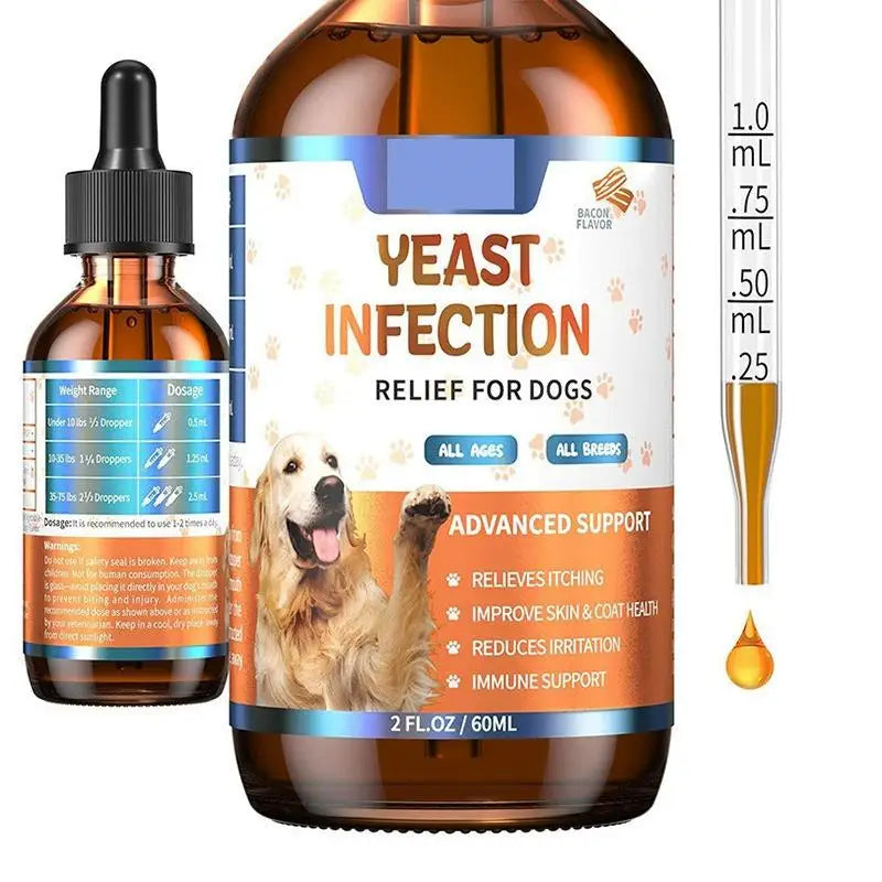 60ML Herbal Pet Skin & Coat Drops – Gentle Care Supplement for Dogs