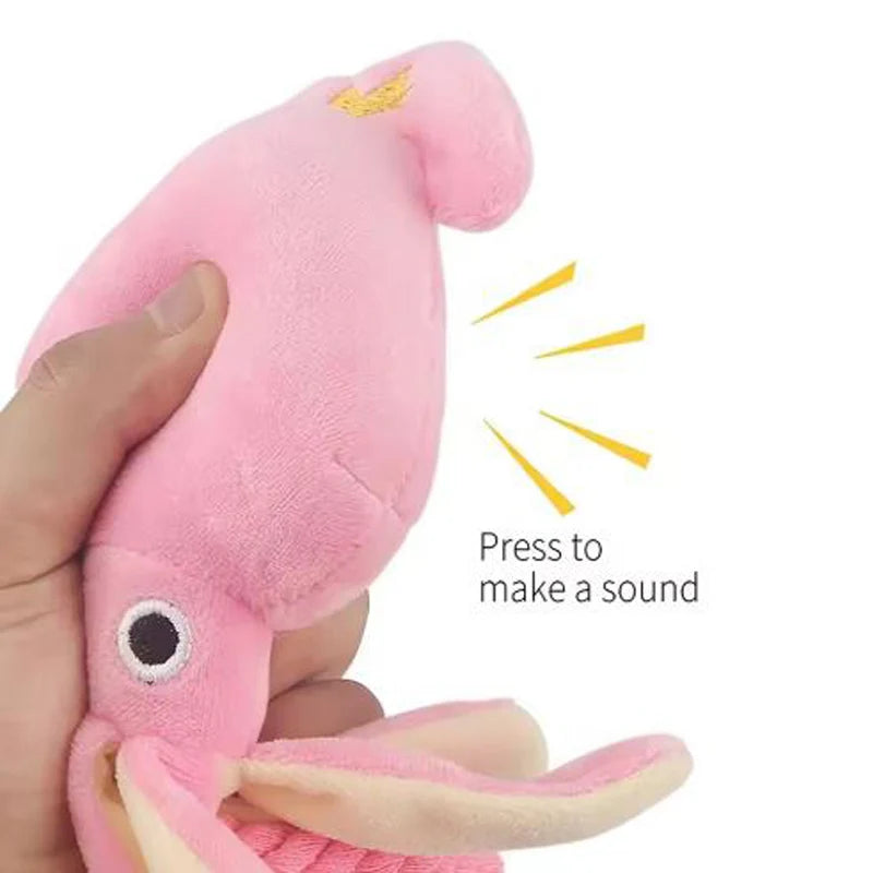 Sound-Emitting Cotton Rope Octopus - Durable Chew & Teeth Cleaning Toy