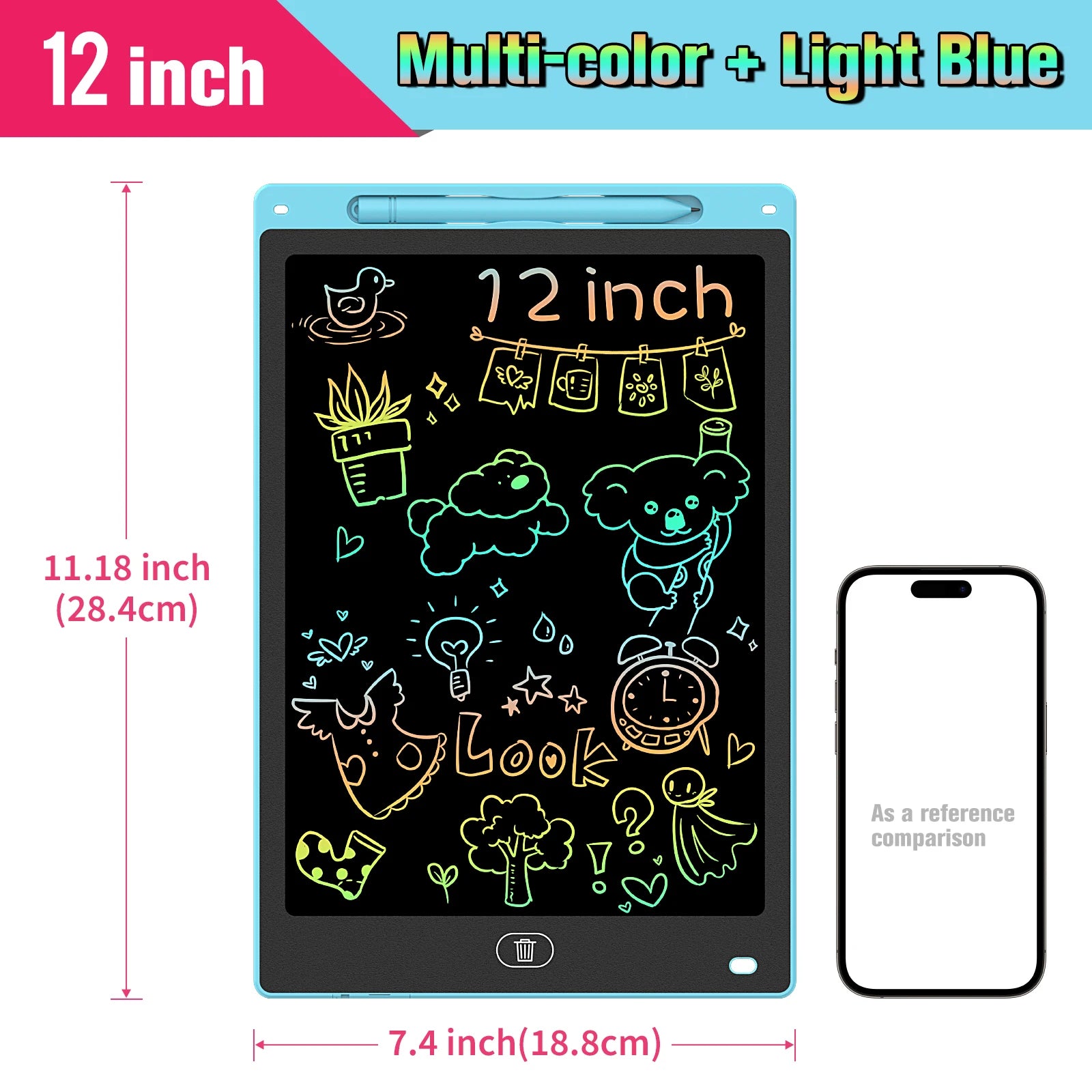 8.5/10/12 Inch LCD Writing Tablet Digital Drawing Tablet Handwriting Pads Portable Electronic Doodle Board for Kids