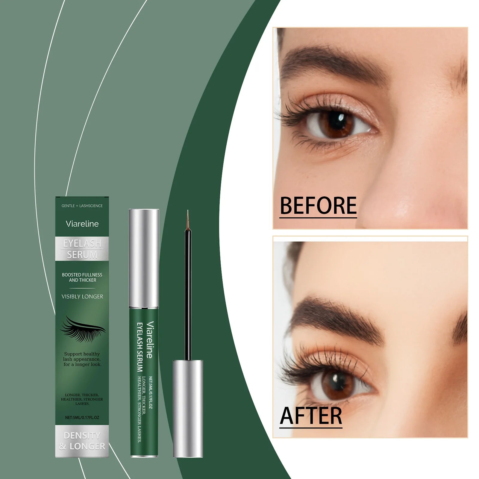 Eyelash and Eyebrow Care Serum - Natural Formula for Longer, Thicker, Fuller Lashes and Brows - PULSE MART